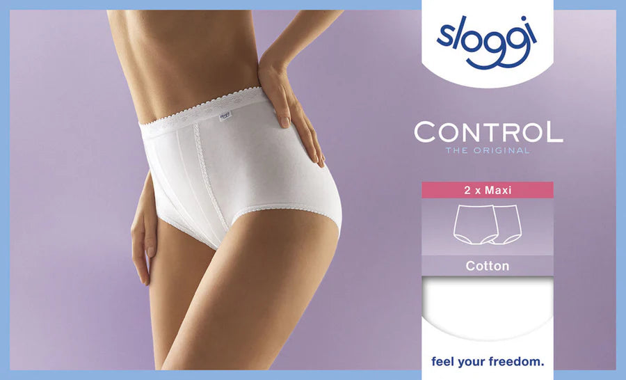 Sloggi mutande donna vita alta Control Maxi Confezione da 2 Slip