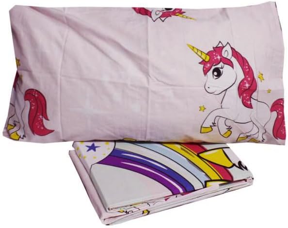 Set Lenzuola per Letto Singolo Unicorni