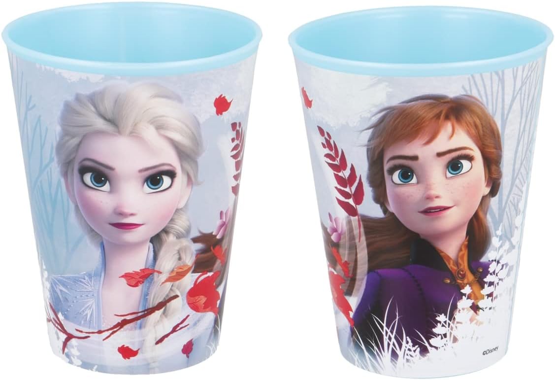 Bicchiere in plastica per bambini con grafica Frozen da 430 ml