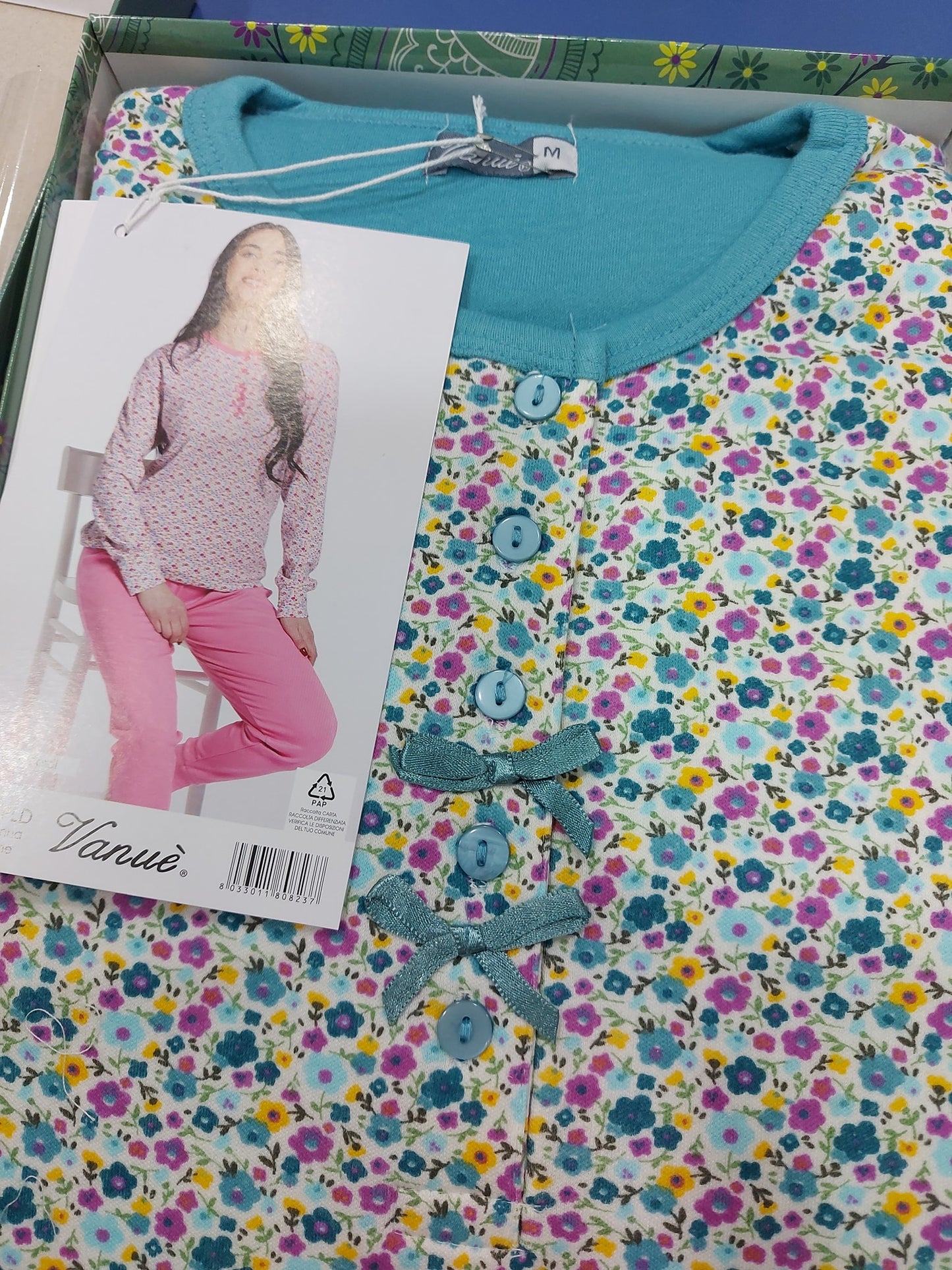 Vanue' Pigiama Donna Serafino In Caldo Cotone VS0615