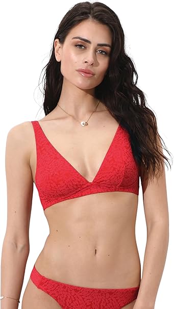 Lovable Parte Alta del Costume Reggiseno Triangolo Senza Ferretto Festival Jacquard L0EN2