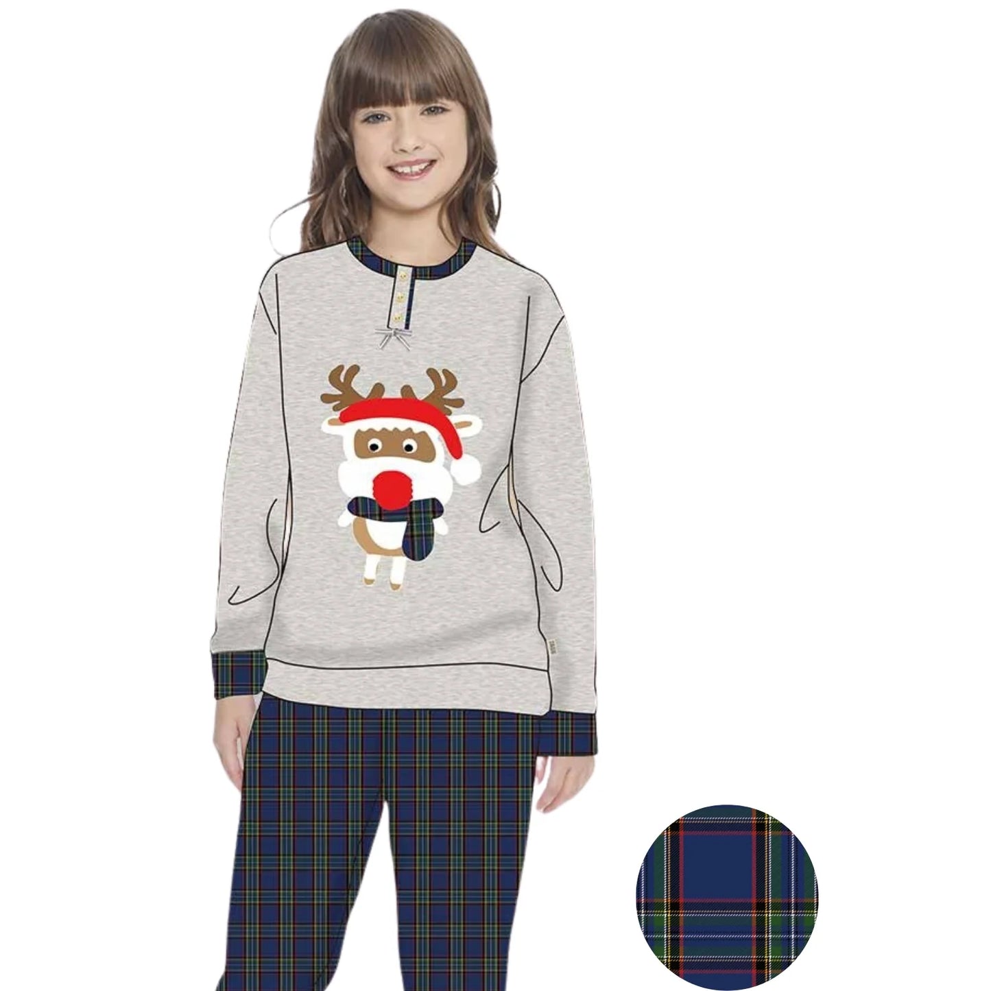 Irge Natale Pigiama Bimba Natalizio IK271