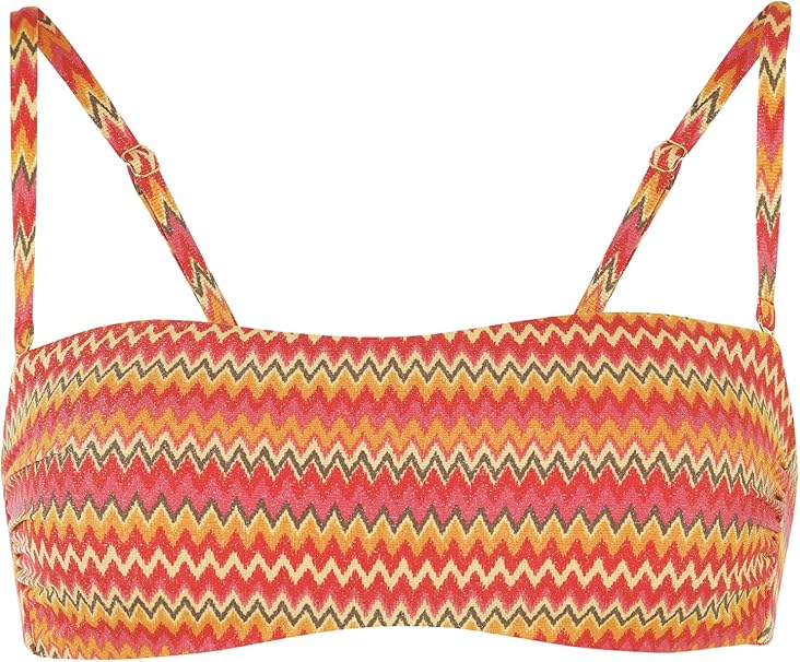 Lovable Parte Alta del Costume Reggiseno Bikini Bandeau con Ferretto in Microfibra Lurex Coppe Imbottite, Spalline Removibili, a Fascia L0EMS