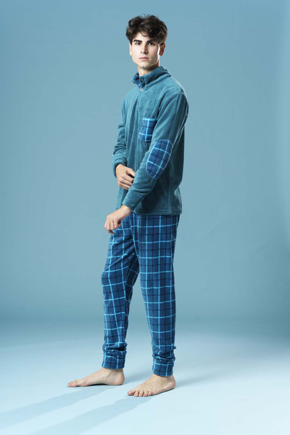 Pigiama uomo coral fleece Canada - CU106