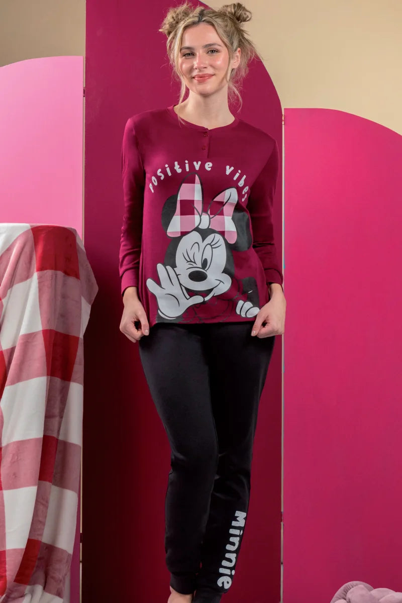 Pigiama Caldo Cotone Minnie Sabor DYD6248C