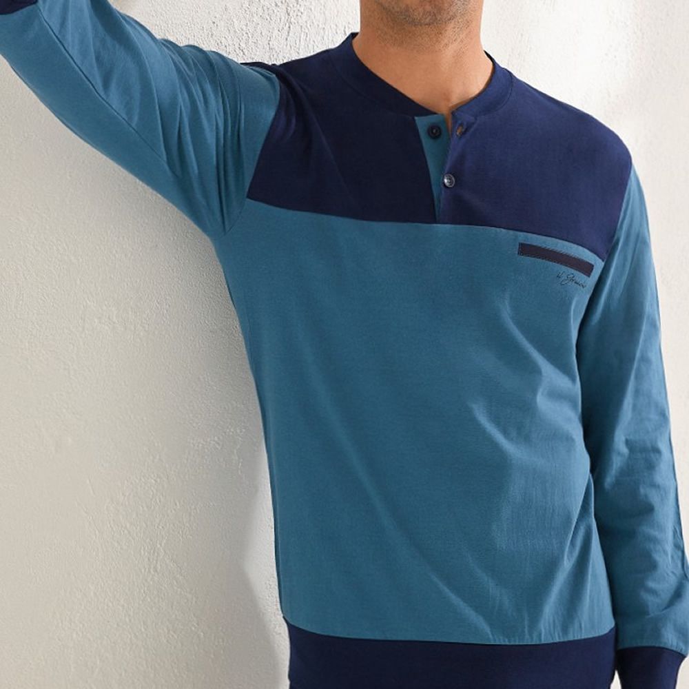 Il Granchio Pigiama uomo in cotone GP1113