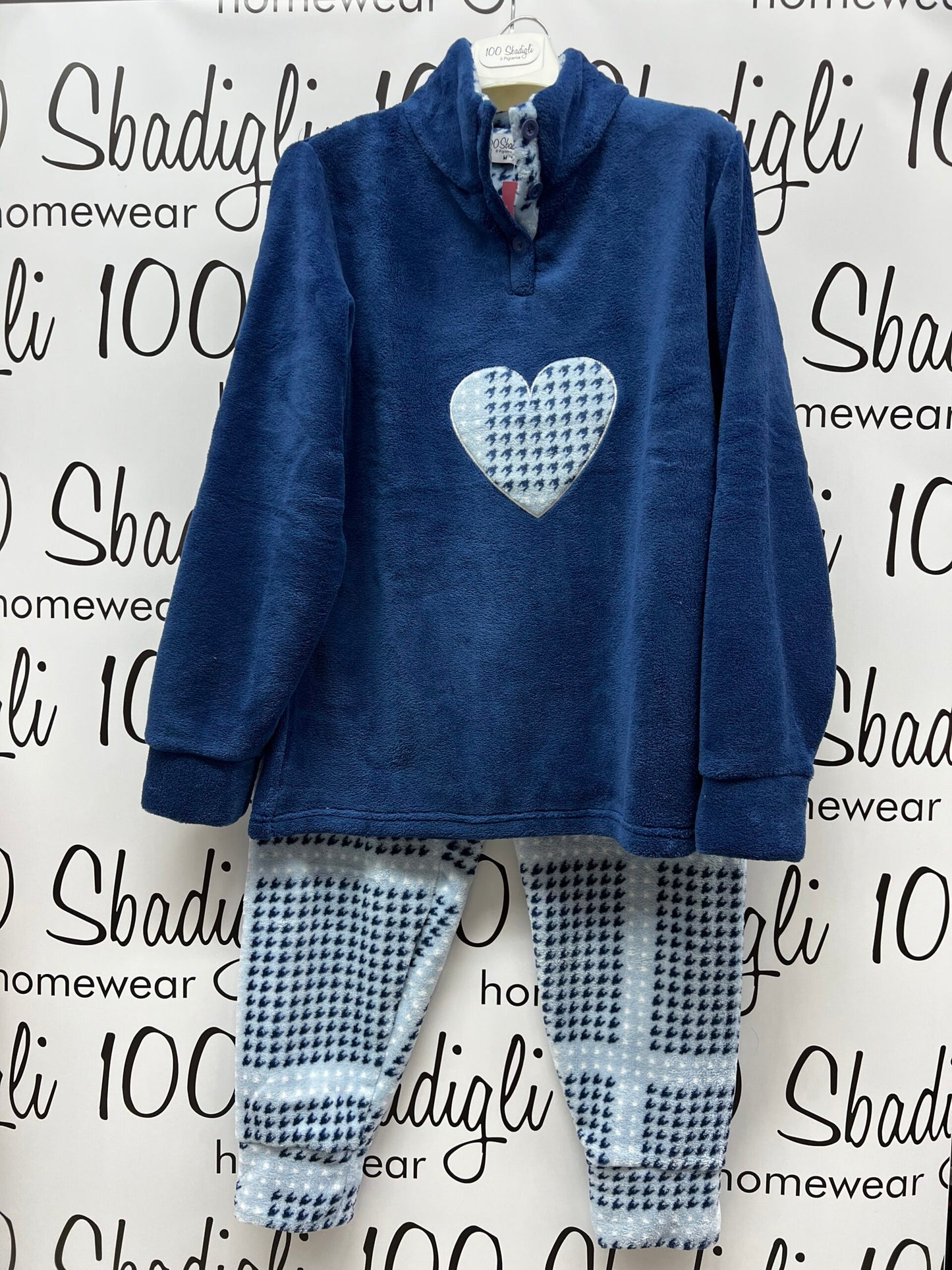 Pigiama donna coral fleece Love me CD017