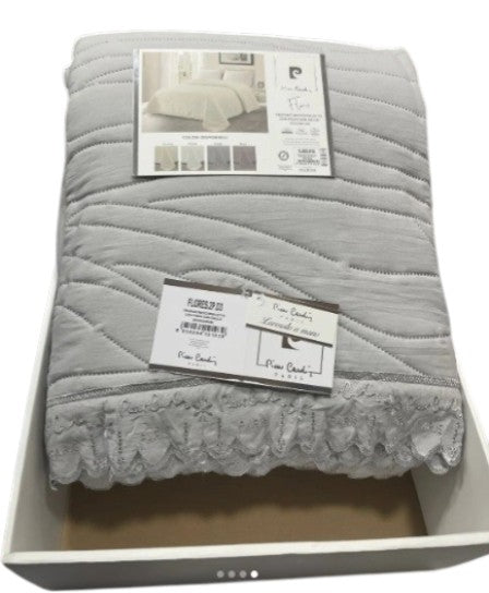 Pierre Cardin Paris Trapuntino matrimoniale con pizzo San Gallo