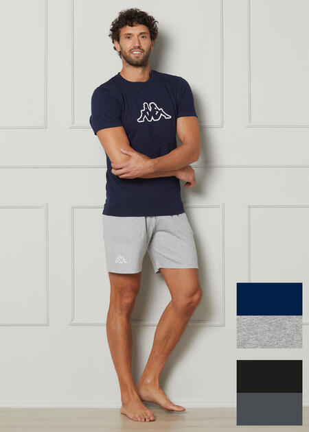Kappa Pigiama Uomo Estivo Mezza Manica e Pantaloncino KMS25420
