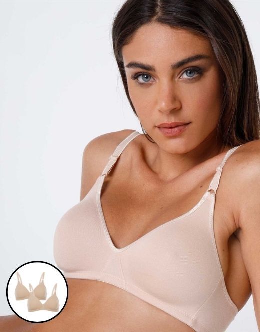 Lovable Bipack reggiseni senza ferretto Cotton Line - L1604