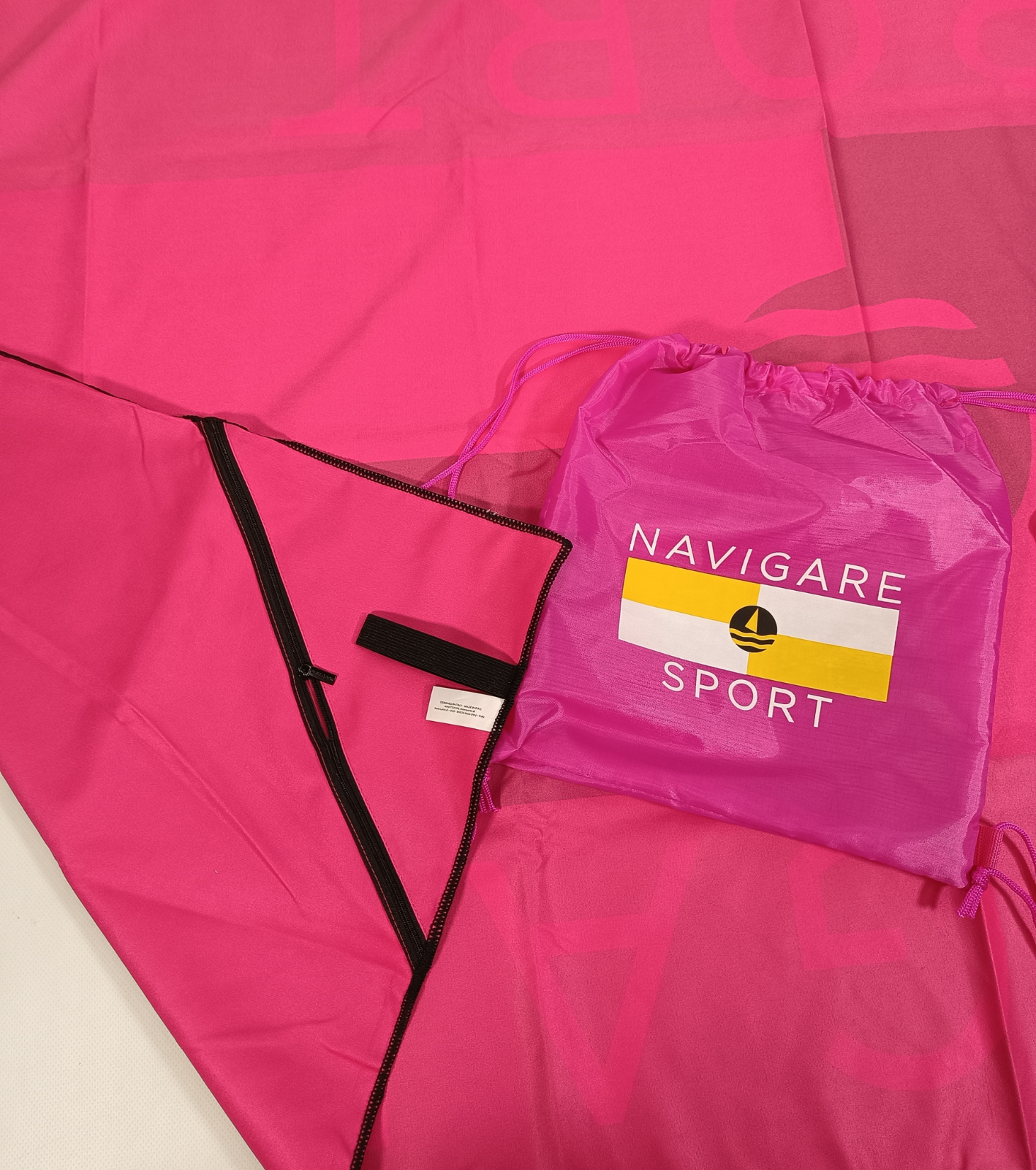 Telo mare microfibra Navigare Sport con sacca