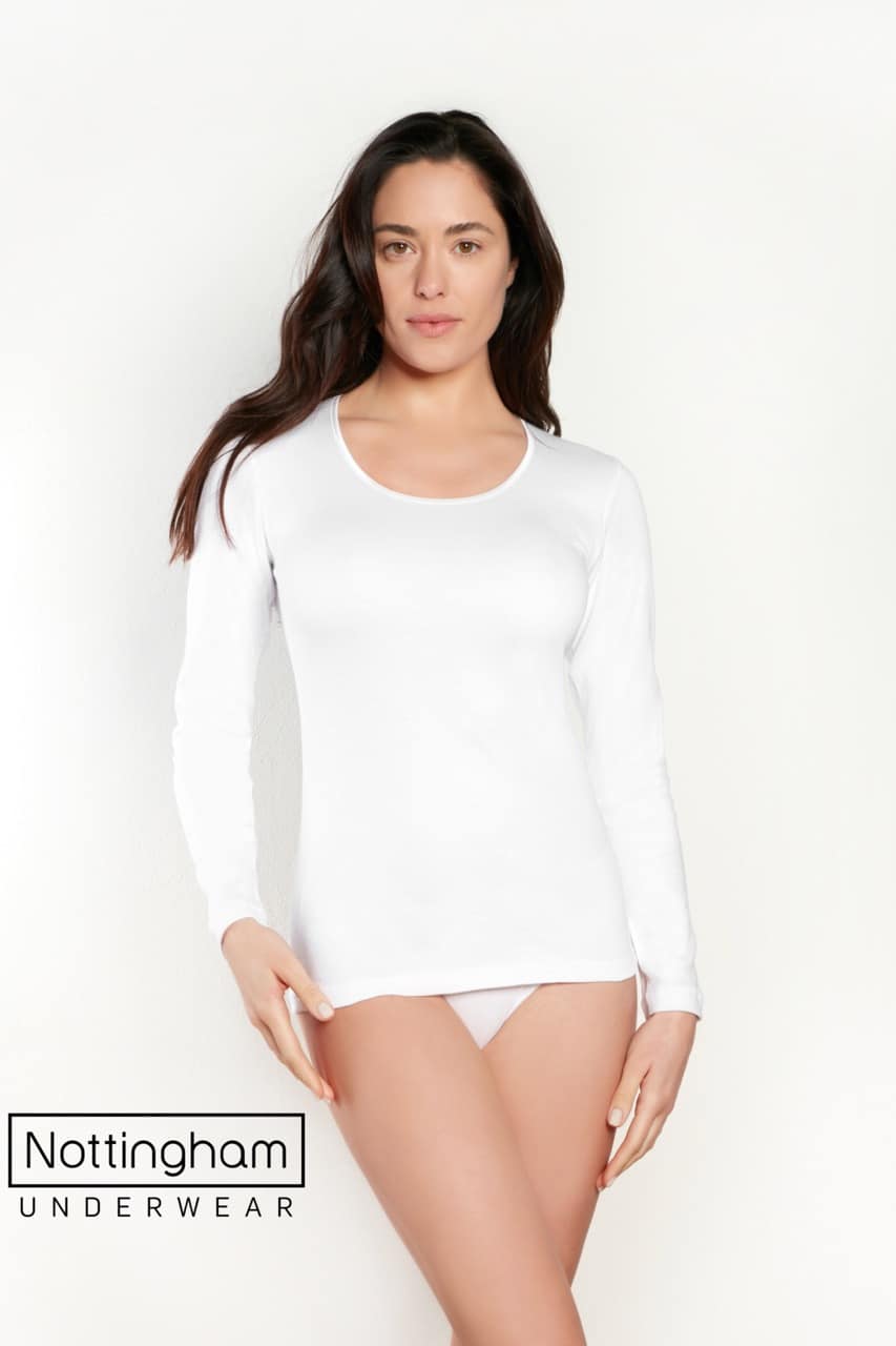 Nottingham Maglia Donna Caldo Cotone Nuvola