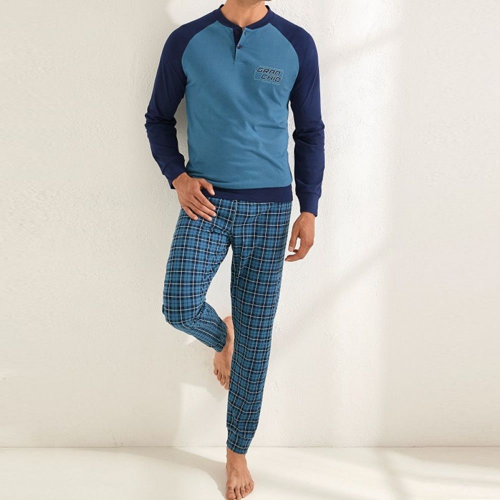 Il Granchio Pigiama uomo in cotone GP1110