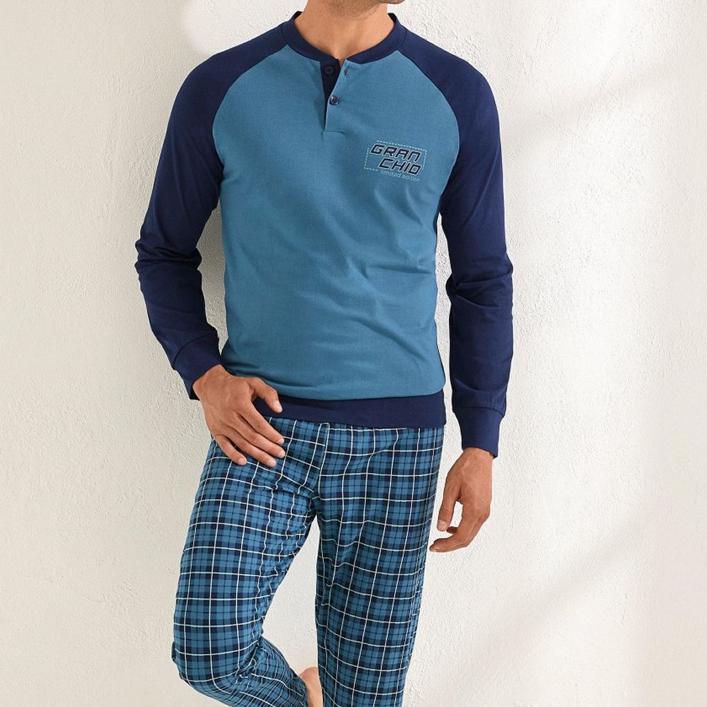 Il Granchio Pigiama uomo in cotone GP1110