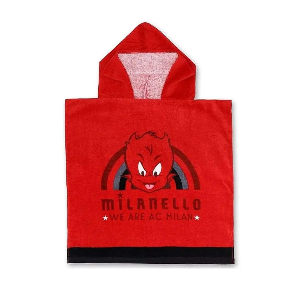 Accappatoio poncho bimbo UFFICIALE MILAN in microspugna