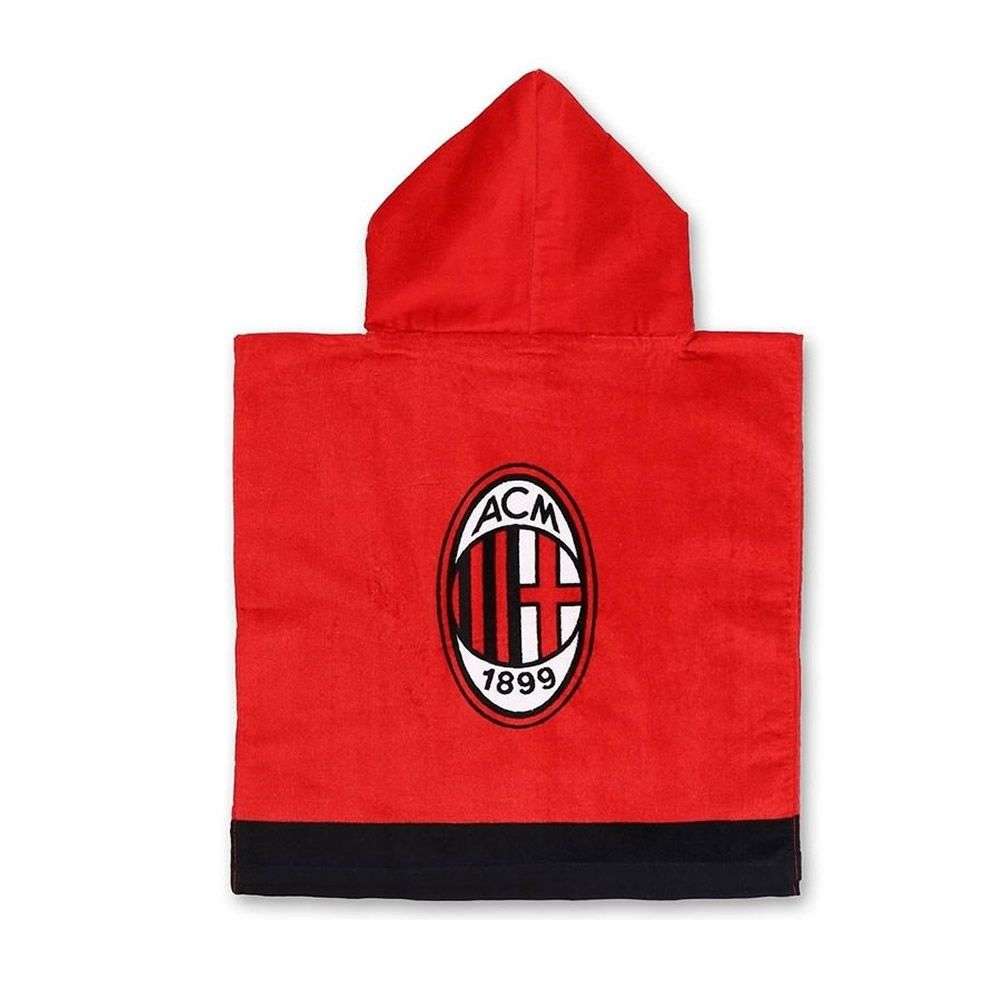 Accappatoio poncho bimbo UFFICIALE MILAN in microspugna