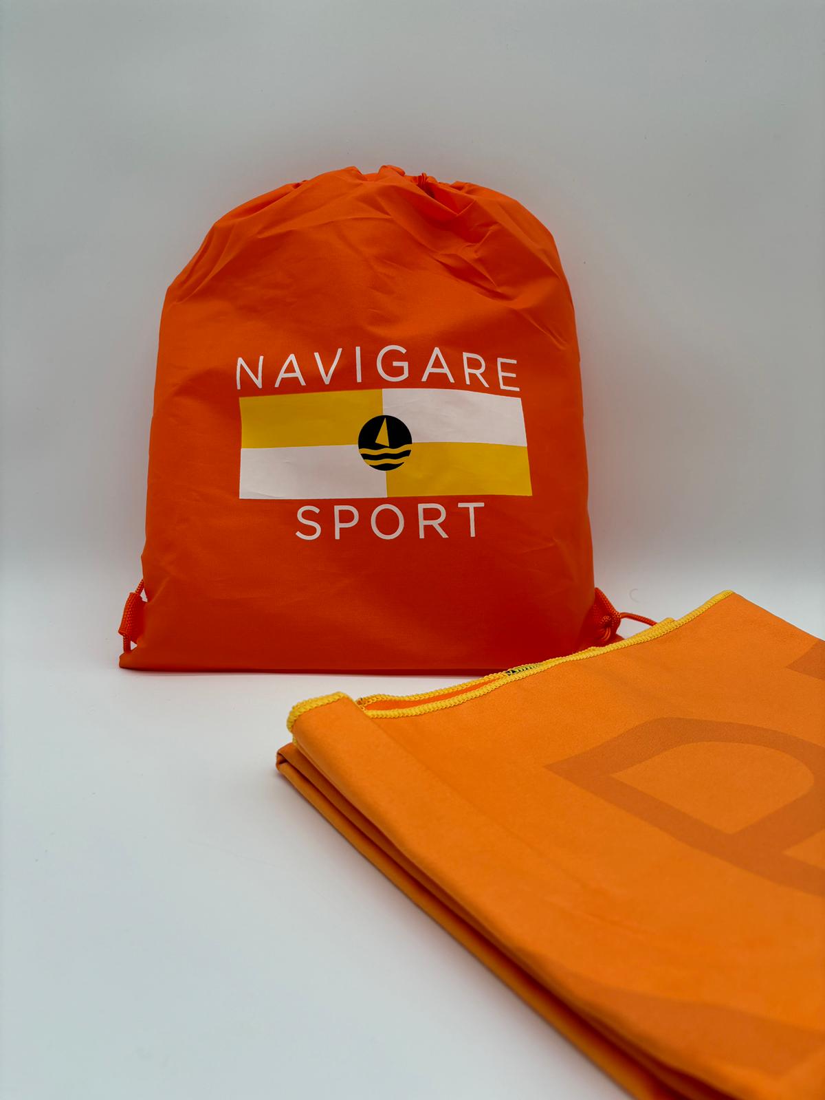 Telo mare microfibra Navigare Sport con sacca