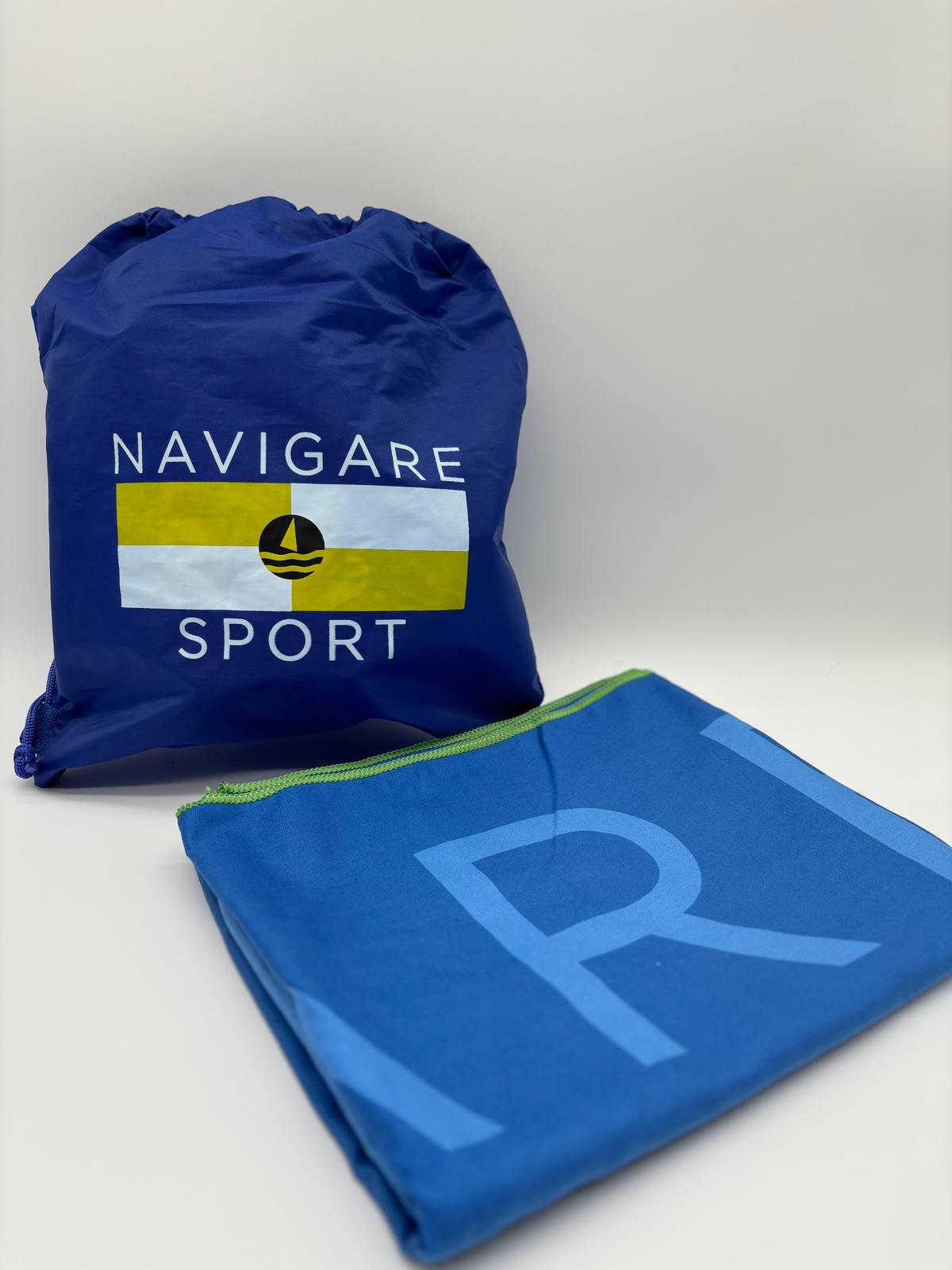 Telo mare microfibra Navigare Sport con sacca
