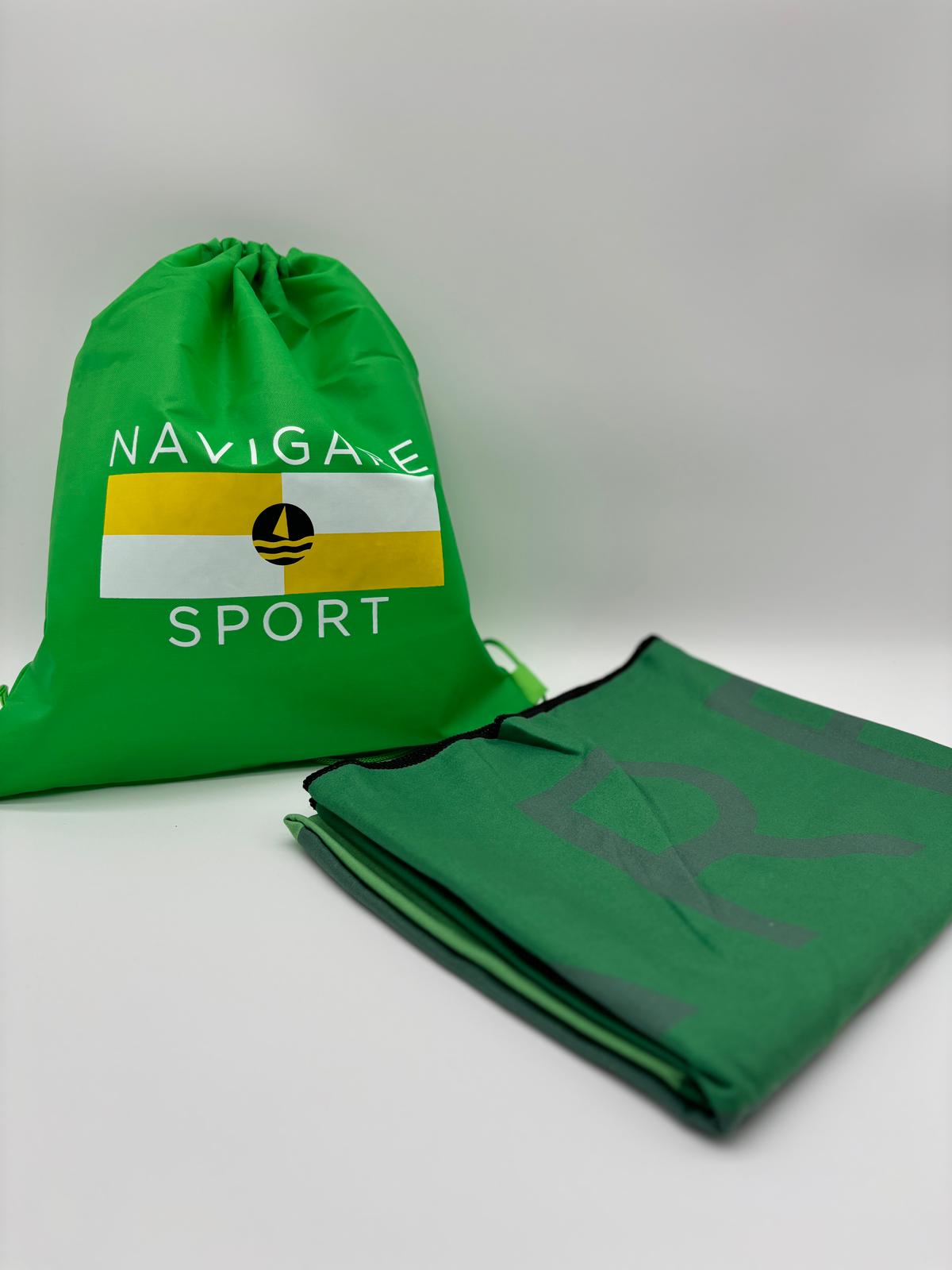Telo mare microfibra Navigare Sport con sacca