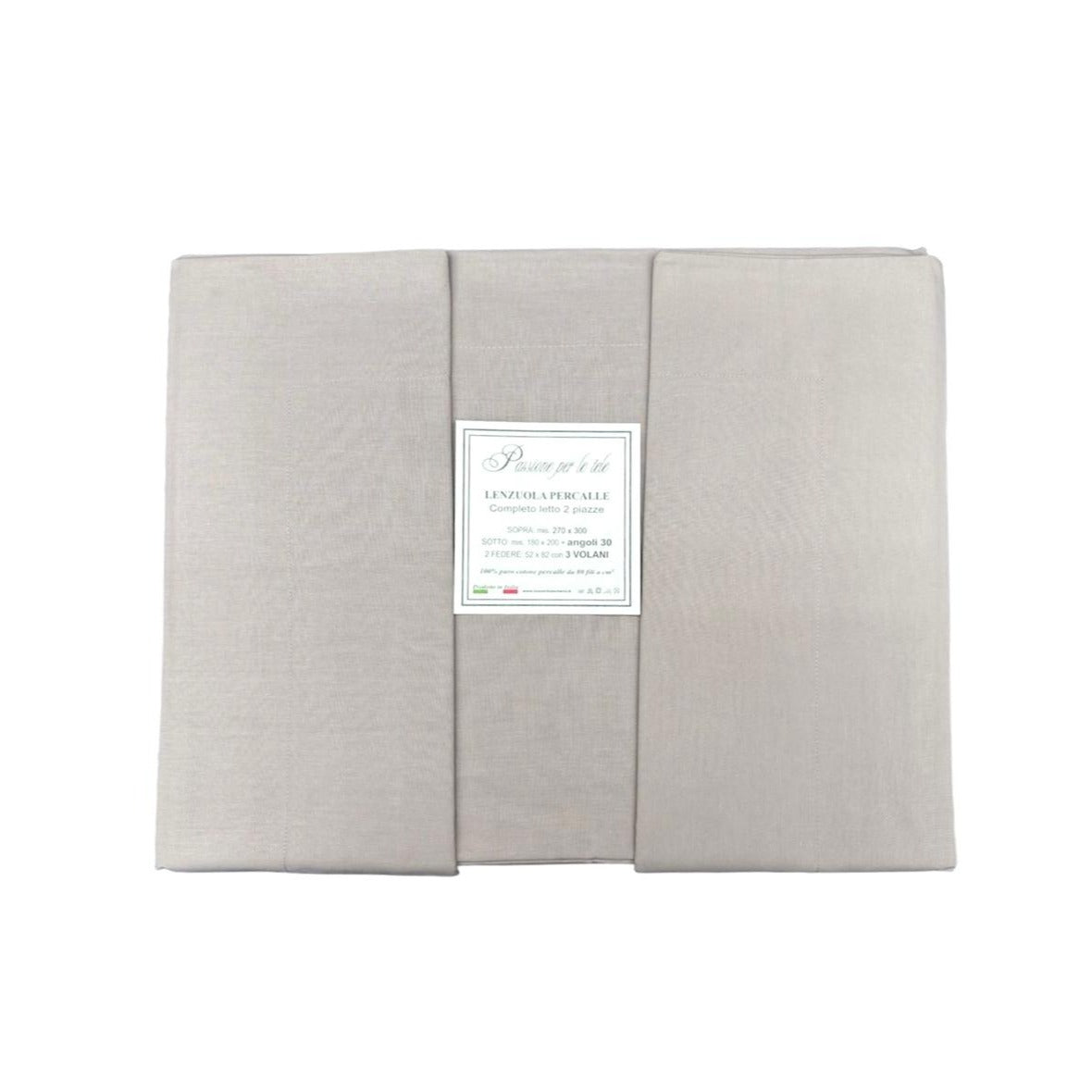 Completo letto matrimoniale cotone percalle - Tessier Home