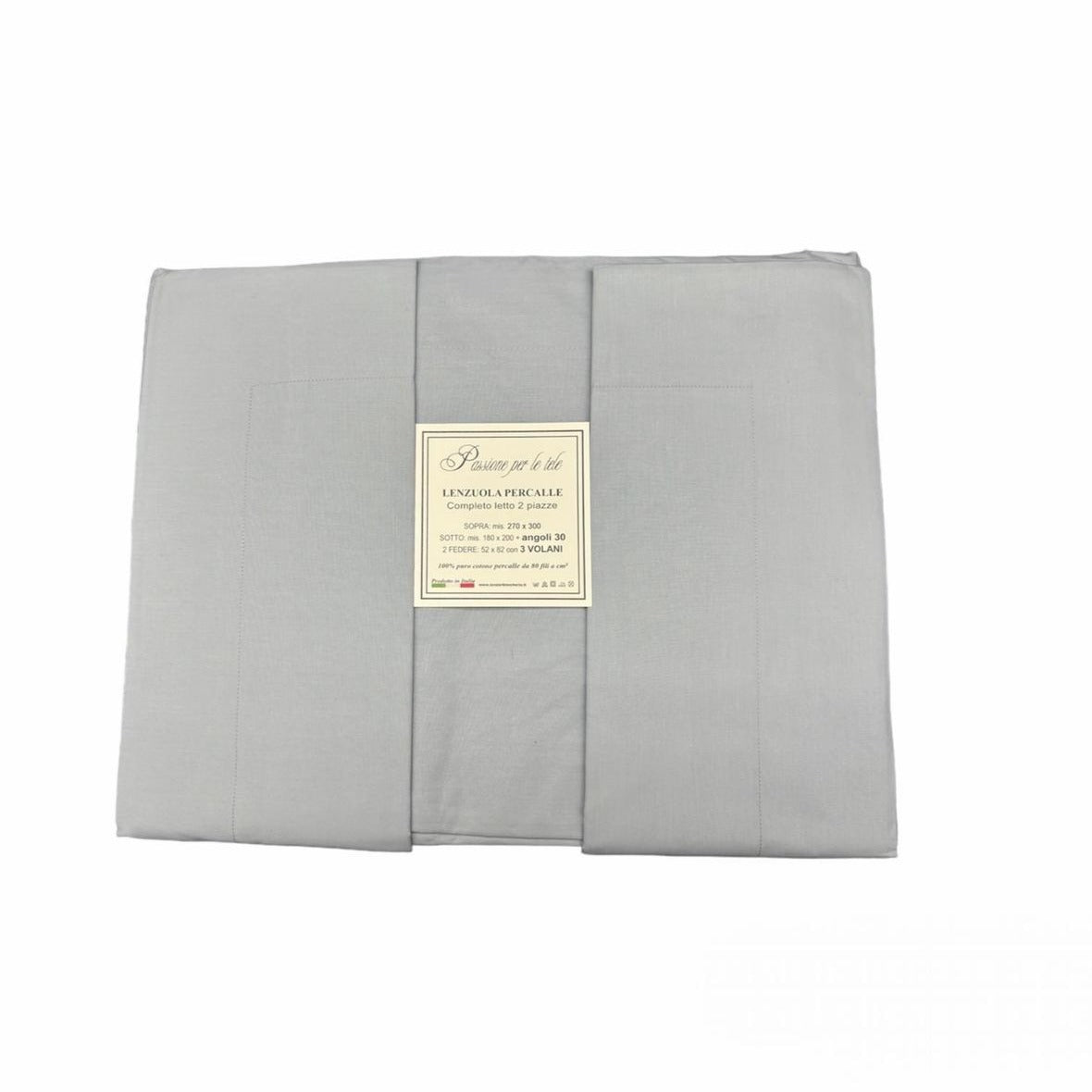 Completo letto matrimoniale cotone percalle - Tessier Home