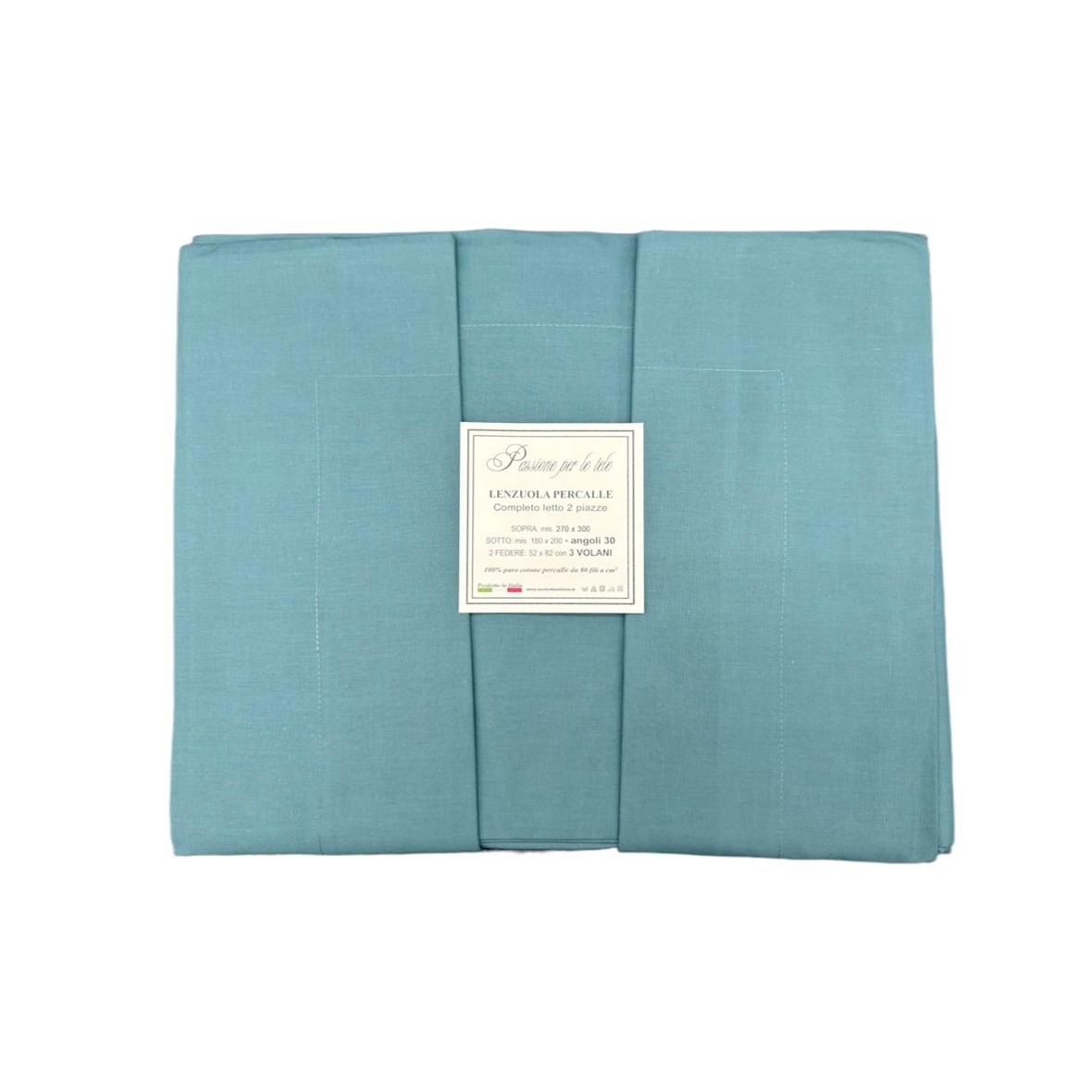 Completo letto matrimoniale cotone percalle - Tessier Home