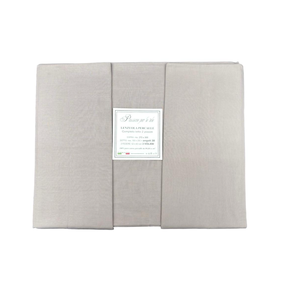 Completo letto matrimoniale cotone percalle - Tessier Home
