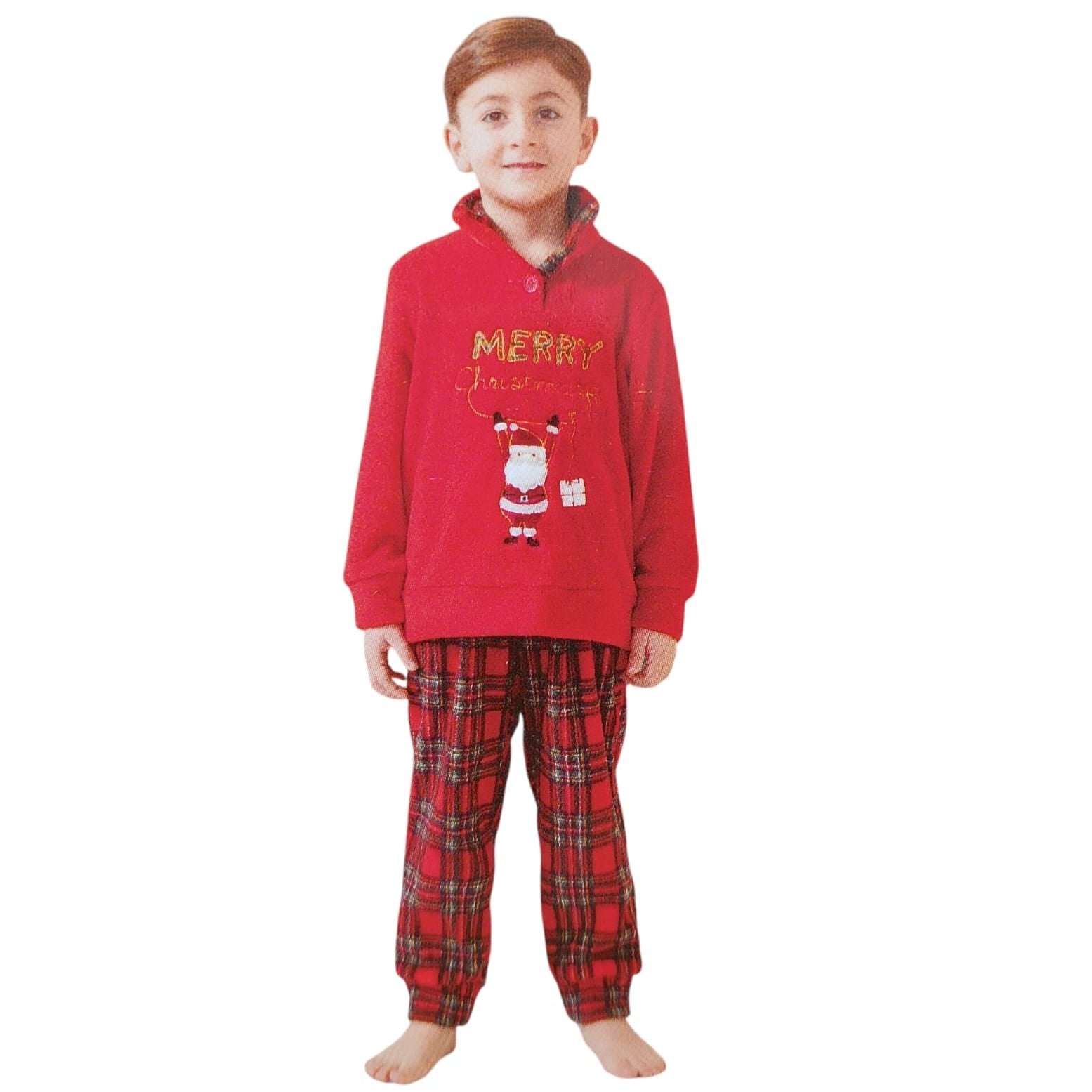 Irge Pigiami Natalizi Tartan Pigiama Donna Caldo Cotone Irge Irge