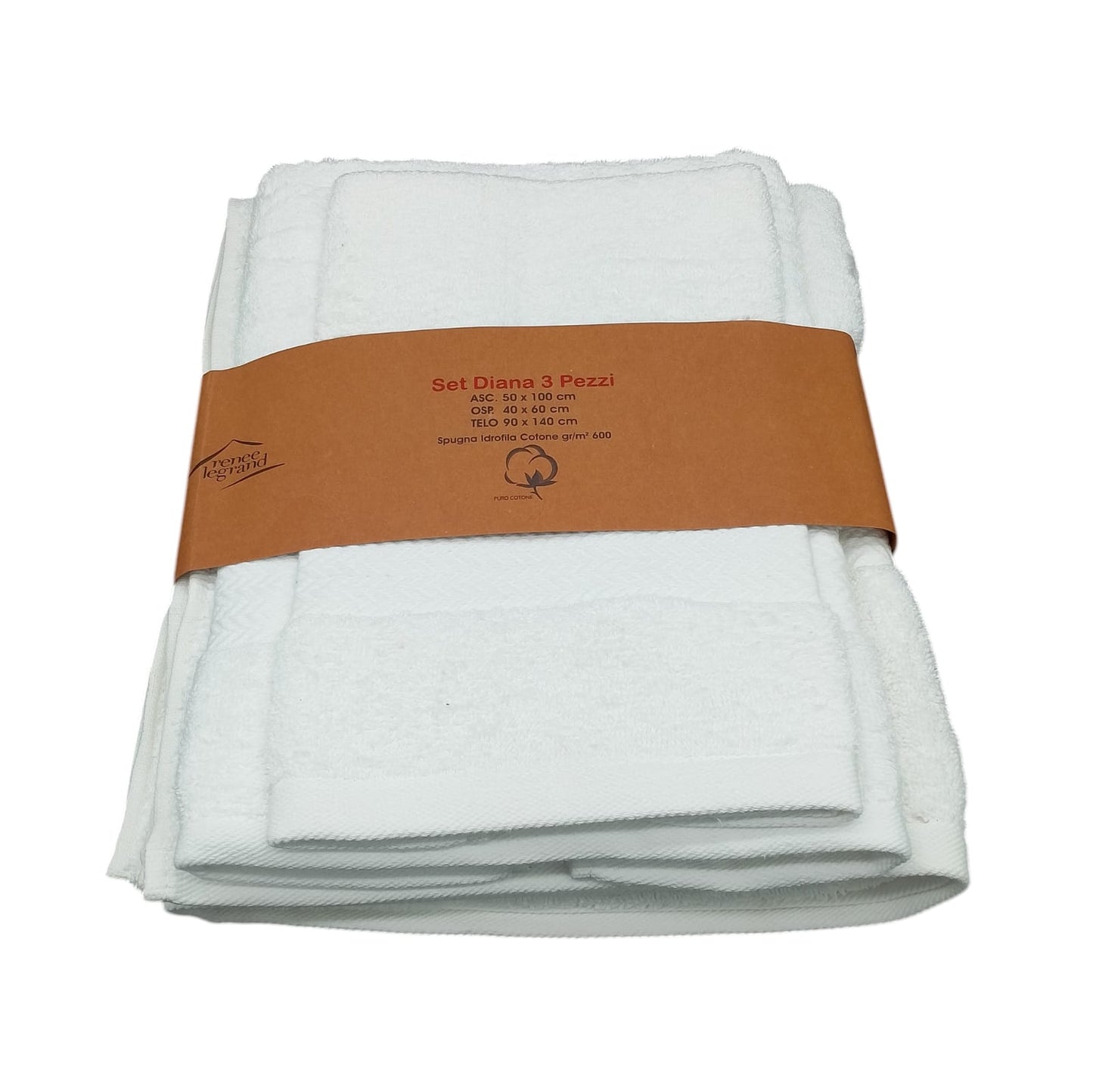 Renee Legrand Asciugamani Set 3 pezzi Diana