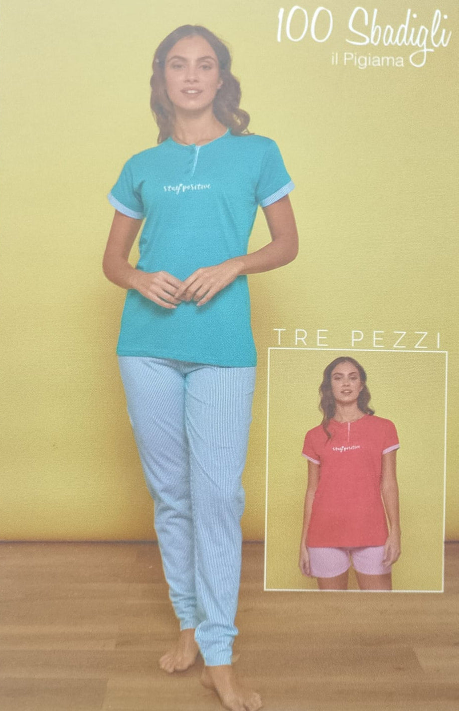 100 SBADIGLI pigiama donna 3 PEZZI DLC-712