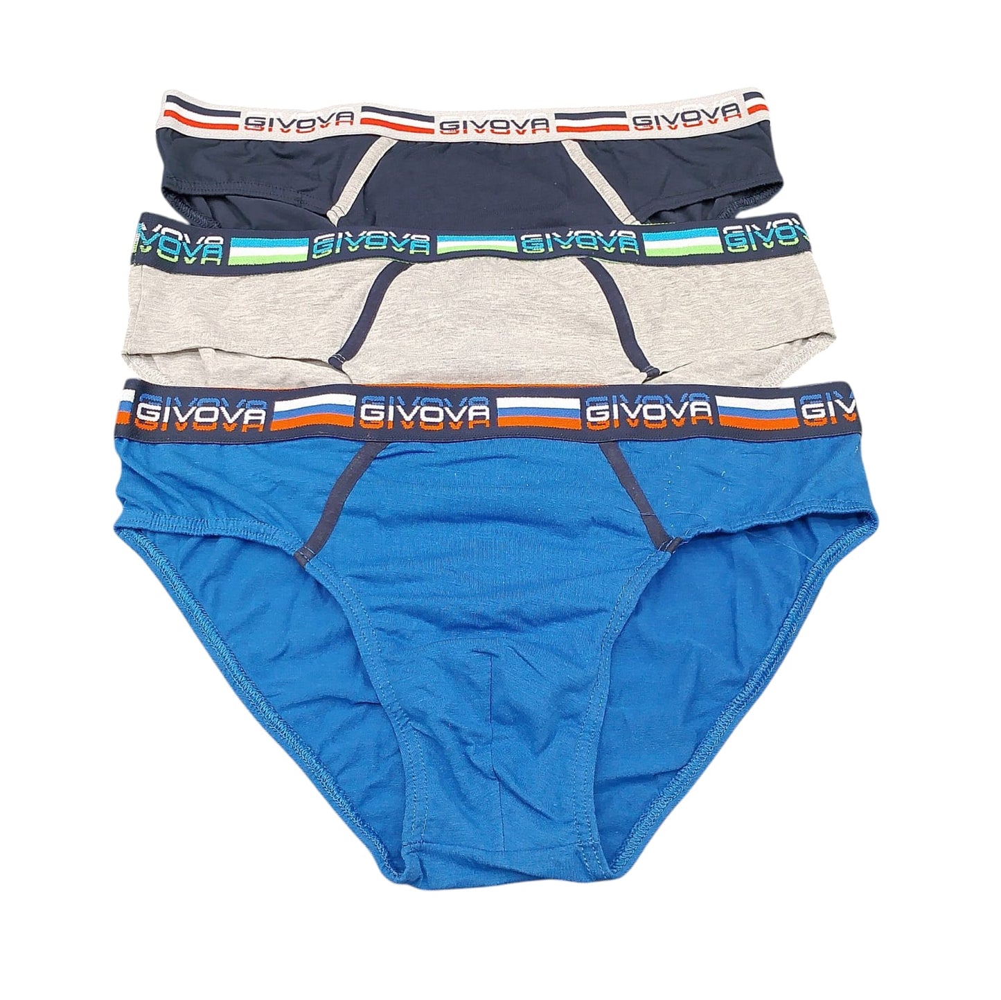 Givova Set di 3 slip da uomo in cotone bielastico GS123T