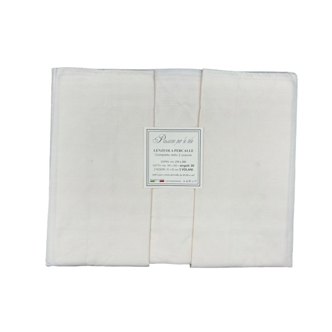 Completo letto matrimoniale cotone percalle - Tessier Home