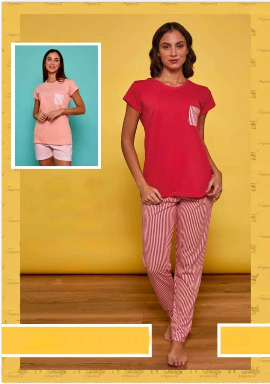 100 SBADIGLI pigiama donna 3 PEZZI DLC-704