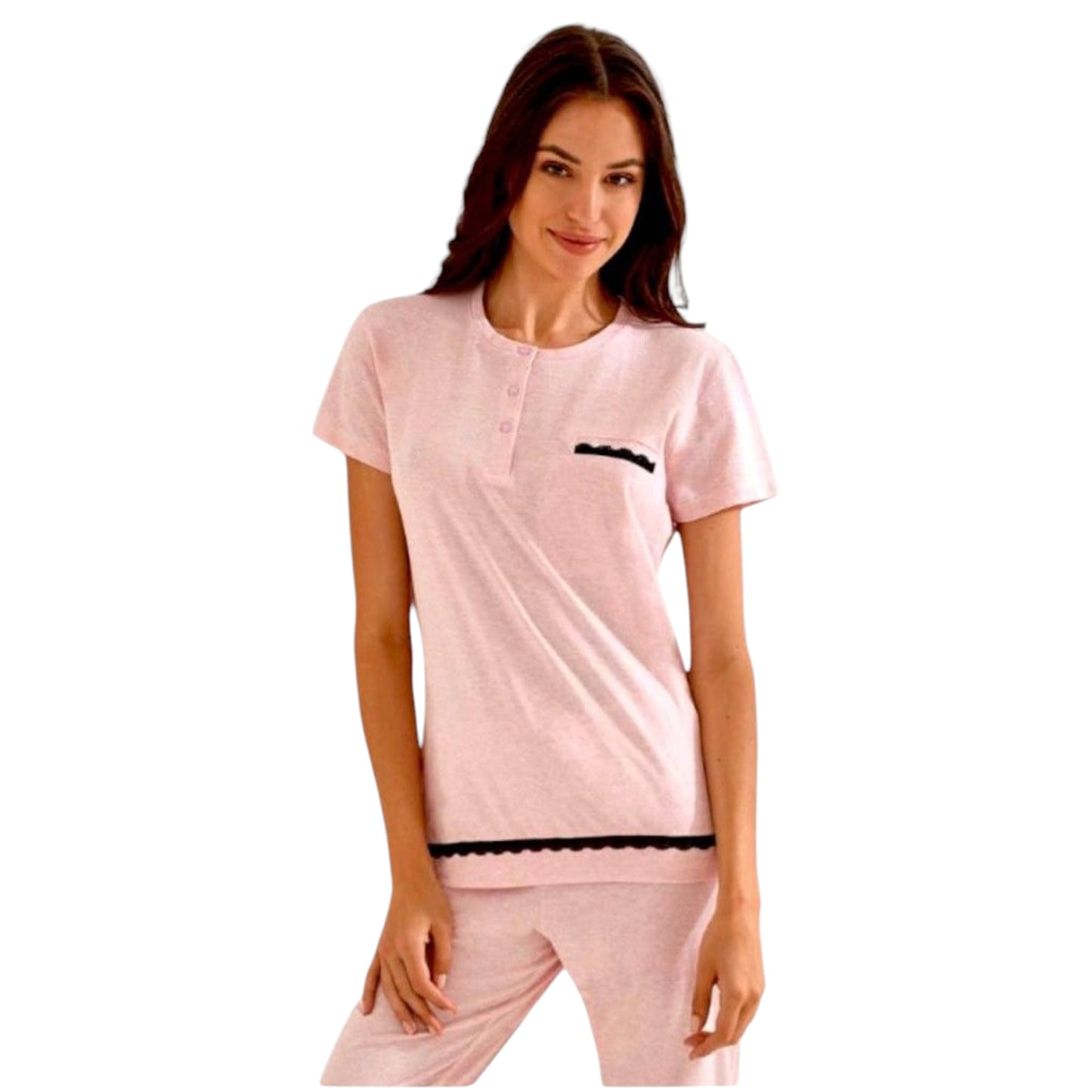 Il Granchio Pigiama Donna Mezza Manica e Pantalone Lungo 5096