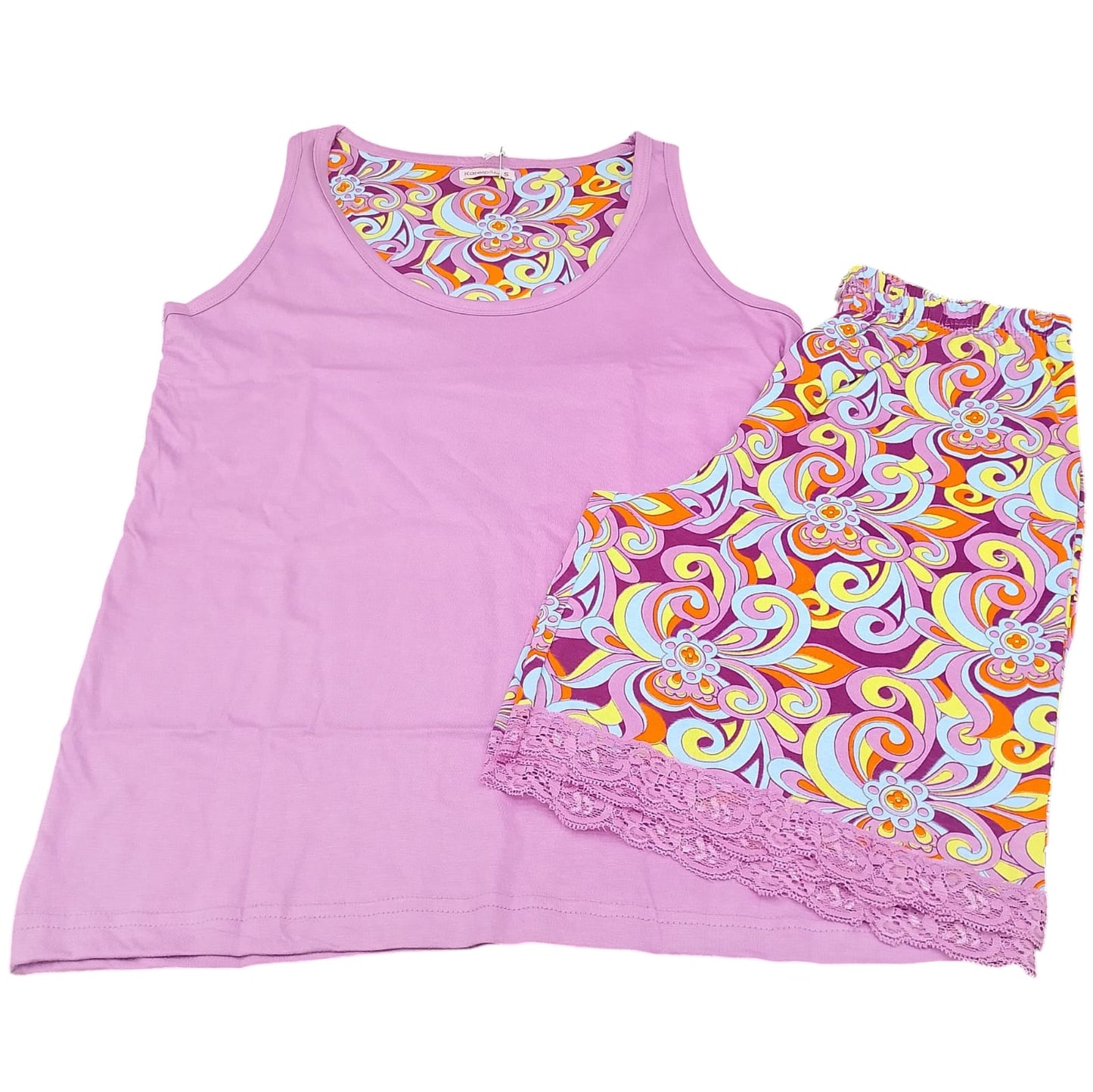 Karelpiù Pigiama pantaloncino pizzo - SK8439
