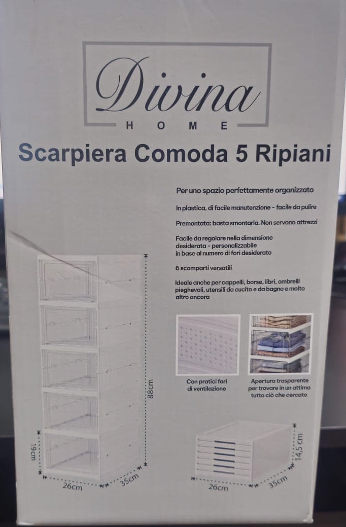 Scarpiera Divina Home 5 Ripiani
