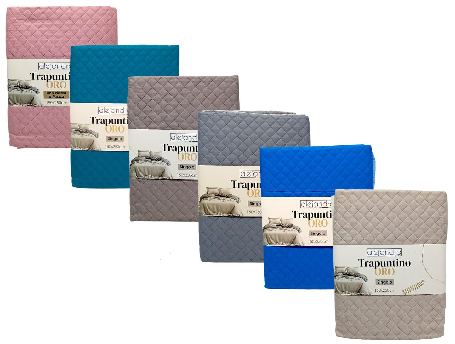 Trapuntino matrimoniale Tinta Unita Primaverile Autunnale Oro Alejandra 100GSM