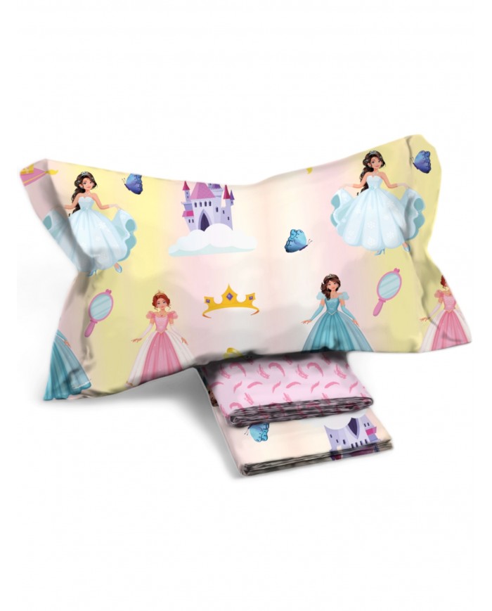 Completo lenzuola letto singolo Principesse Disney