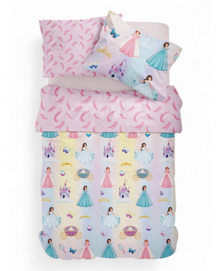 Completo lenzuola letto singolo Principesse Disney