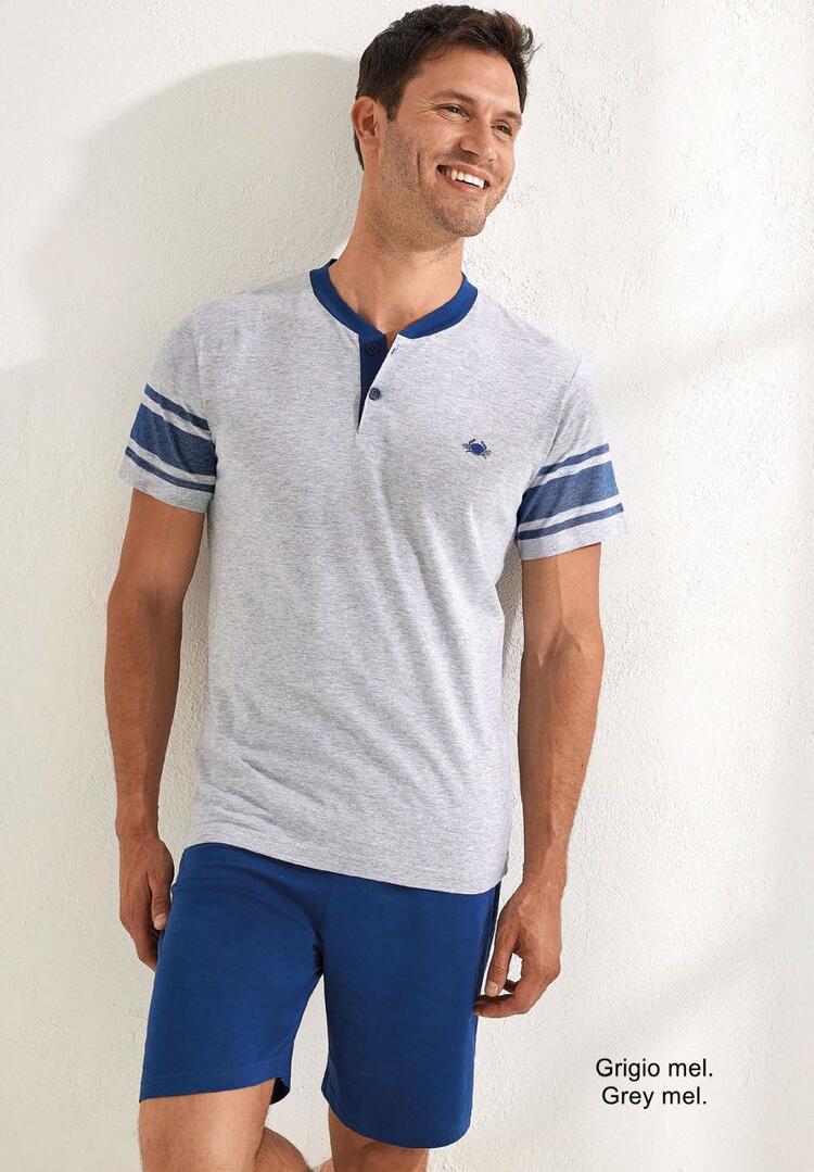 Il Granchio Pigiama Uomo in Cotone GP1125