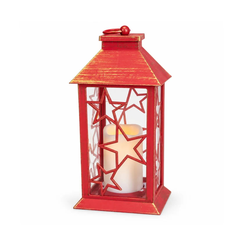 Lanterna Natalizia Rossa LED 30 cm