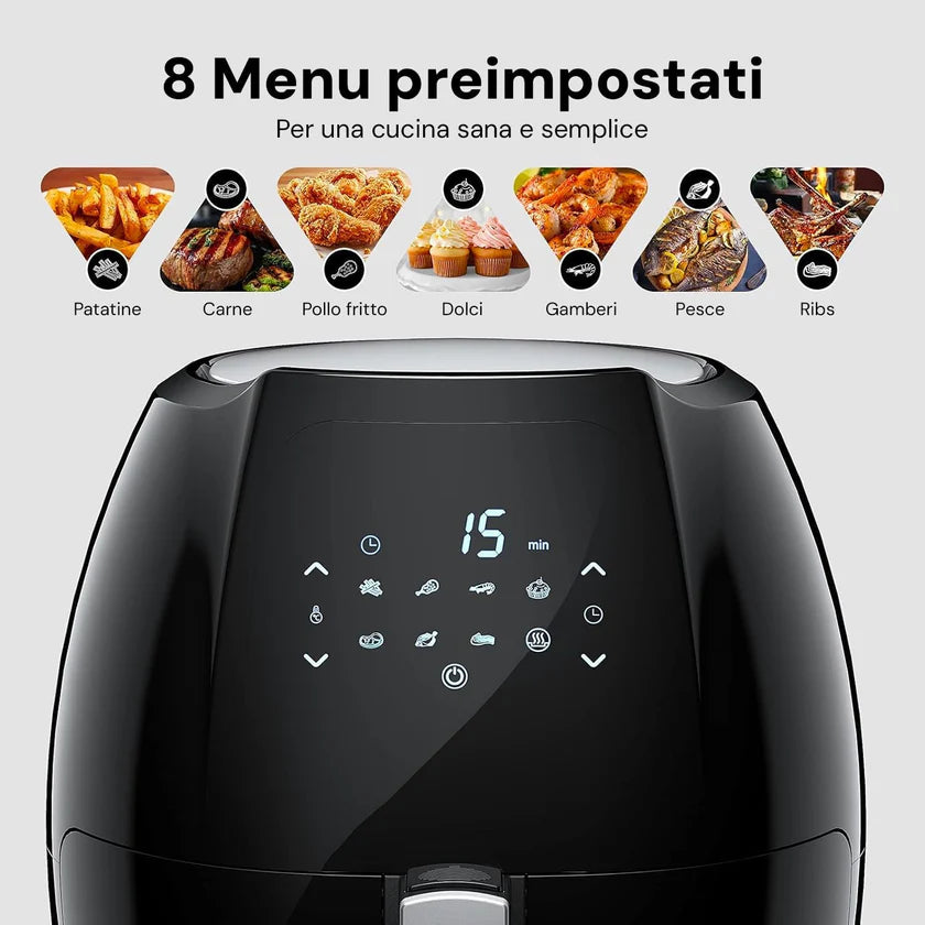 Friggitrice ad aria 8.5 Litri Digitale 8 Programmi e Timer 1800W