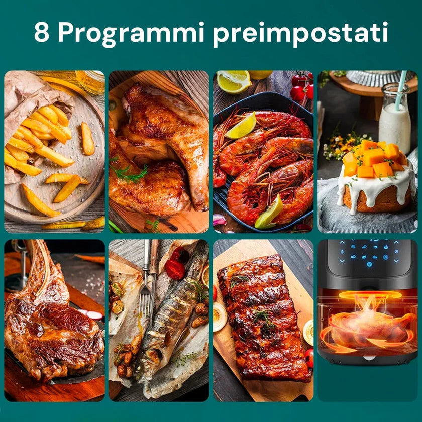 Friggitrice ad aria 8.5 Litri Digitale 8 Programmi e Timer 1800W