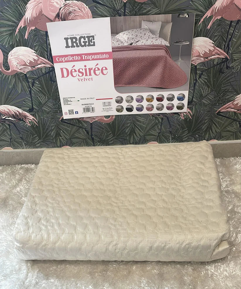 Irge Copriletto Trapuntato Matrimoniale Velvet - Desiree'