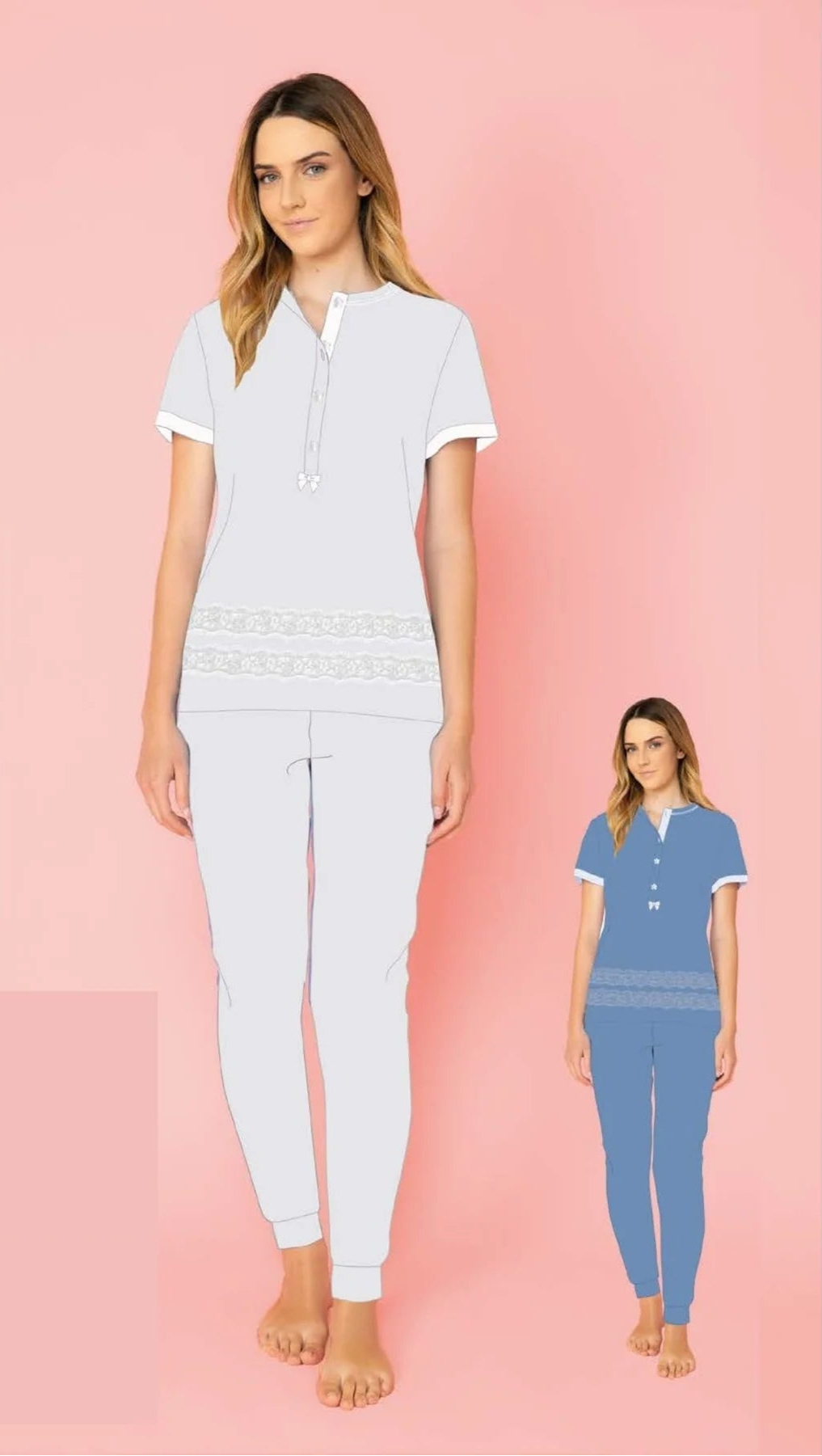 Irge Pigiama donna cotone IRL2371