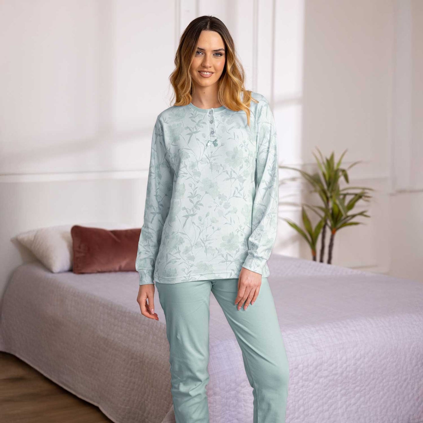 Irge Pigiama donna Calibrato caldo cotone CDI2433