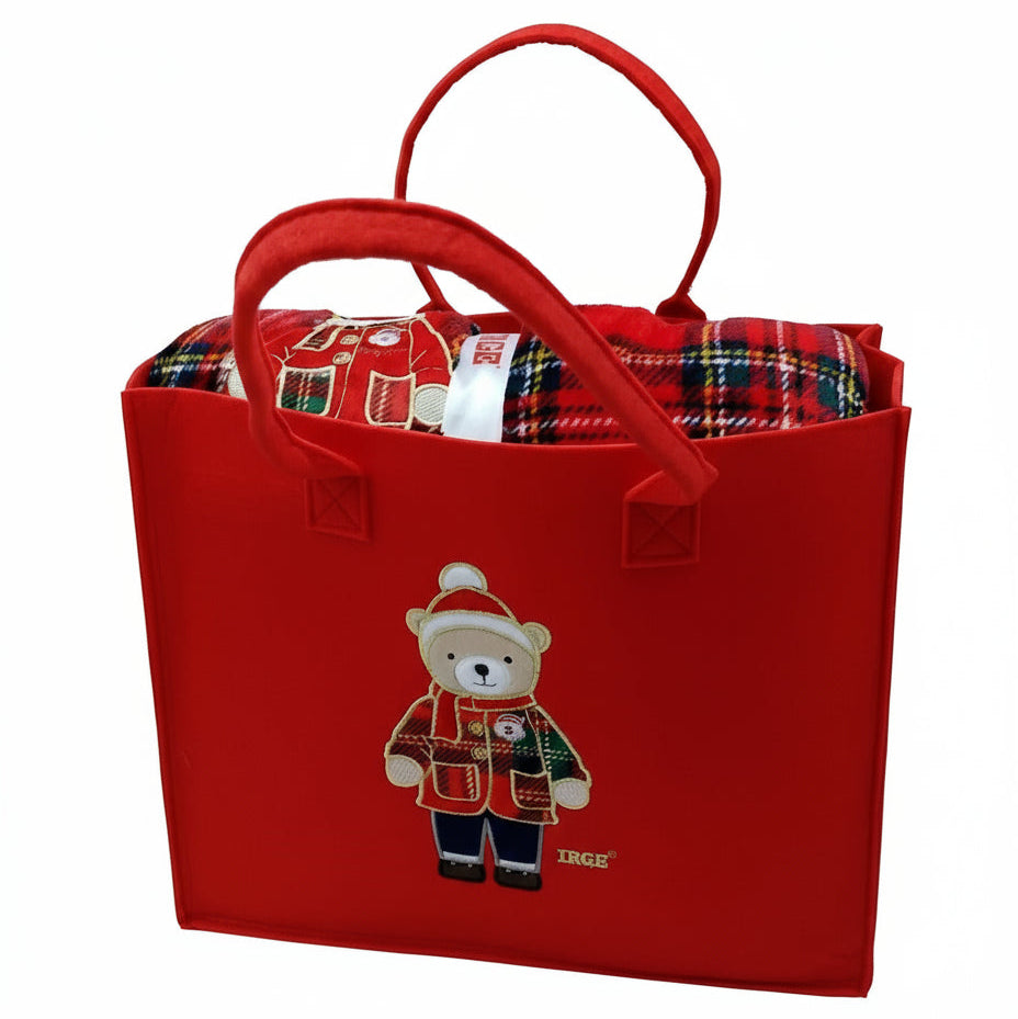 Irge Plaid Tartan con Borsa , Plaid Matrimoniale modello Scozzese