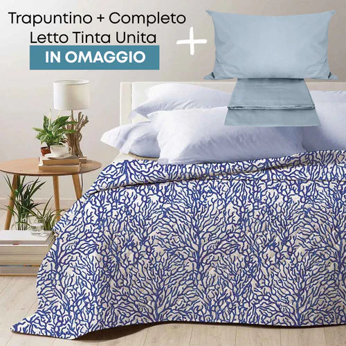 Mersin di SG HOME Trapuntino 2 Posti + Completo Letto Tinta Unita