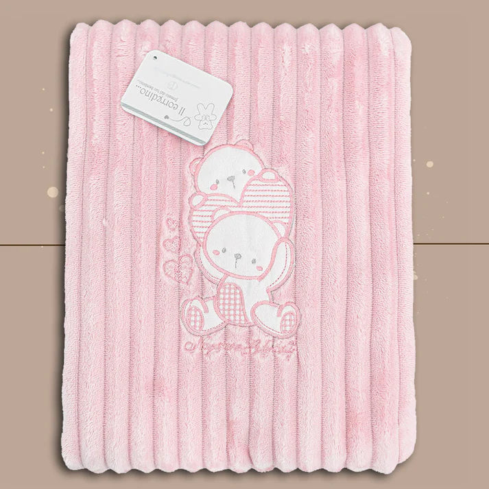 Nazareno Gabrielli Piumoncino Culla In Pile ricamo Bear Ng4744