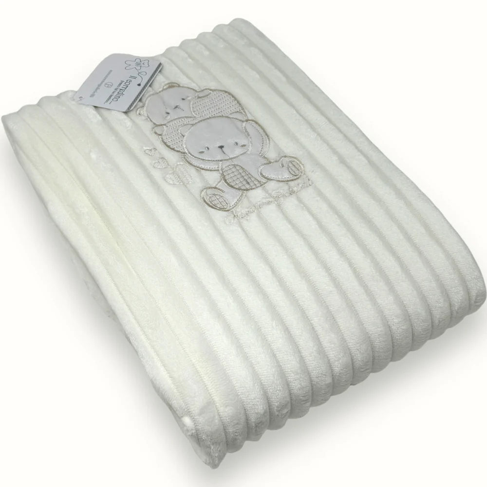 Nazareno Gabrielli Piumoncino Culla In Pile ricamo Bear Ng4744